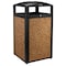Alpine Industries 40 Gal. Stone Steel All-Weather Panel Outdoor Trash Can, Ash Tray Lid 472-40-STO - alternate 7
